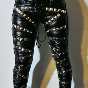 HellCouture Studded Leather Pants